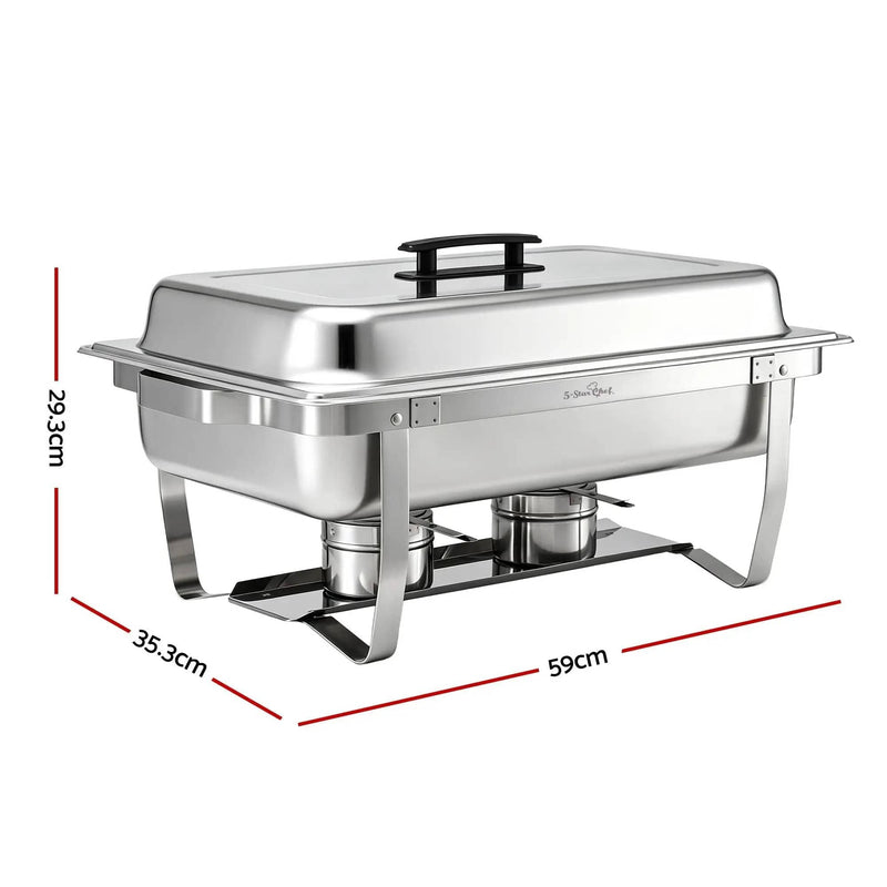 SportZone.co.nz Appliances > Kitchen Appliances > Food Warmers & Chafing Dishes 5-Star Chef Chafing Dish 9L 1-Pan Buffet Warmer Food Warmer Catering Server 5-Star Chef Chafing Dish 9L 1-Pan Buffet Warmer Food Warmer Catering Server