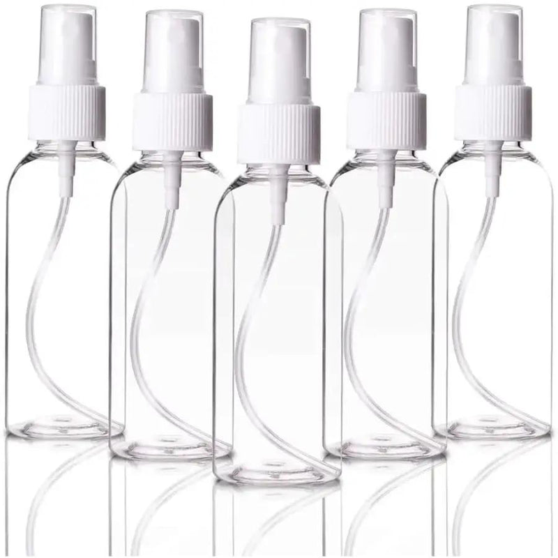 9eight5 Tools & Kits (multipurpose) 5 x 100 ml Clear Plastic Bottle with Fine Mist Spray Atomiser & Cap 5 x 100 ml Clear Plastic Bottle with Fine Mist Spray Atomiser & Cap