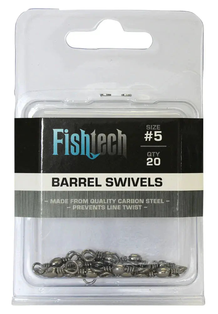 Fishtech Barrel swivels #5 (20 per pack) by NZ Diver