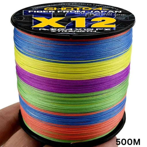 12 Strand x 500m Fishing Braid Multicolour by NZ Diver