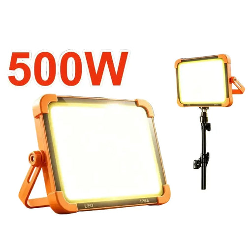 500W Solar Rechargeable Flood Light IP66 Waterproof Portable Camping & Emergency Lantern Power Bank by Habicare