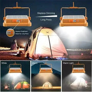 500W Solar Rechargeable Flood Light IP66 Waterproof Portable Camping & Emergency Lantern Power Bank by Habicare