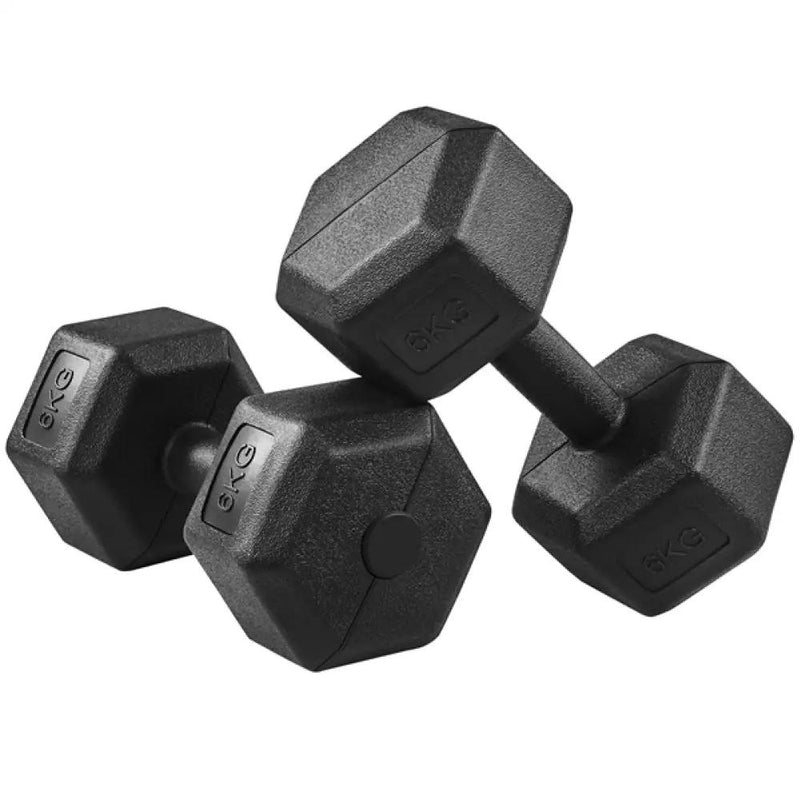 2x6kg Hexagon Dumbbells Set by Yaheetech