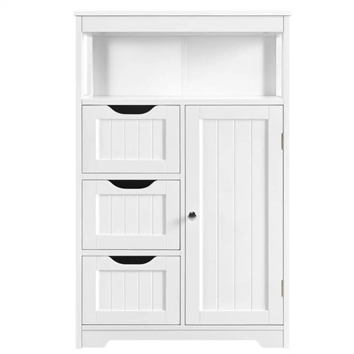 Bathroom Floor Cabinet MDF Wooden Storage Organizer w/ Drawers by Yaheetech