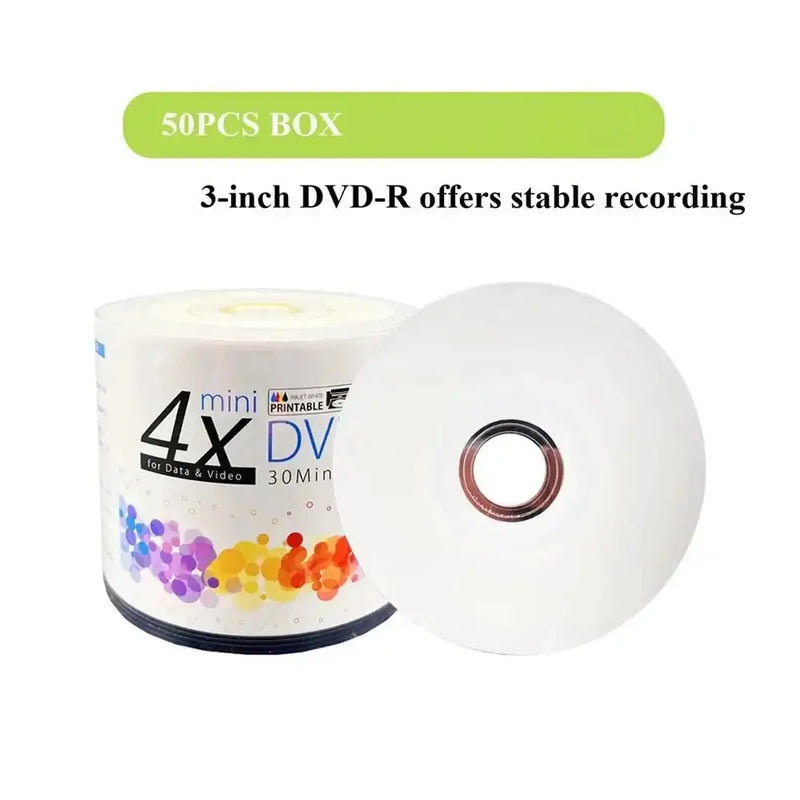 Habicare 8cm Mini DVD-R 1.46GB Blank Recordable Discs (50PCS) 8cm Mini DVD-R 1.46GB Blank Recordable Discs (50PCS)