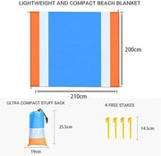 Sandproof & Waterproof Beach Mat – 210x200 cm SFJJ5014 by ECOTREK