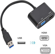 USB to HDMI/ VGA/ 3.5MM Headphone Adapter by salelink.co.nz
