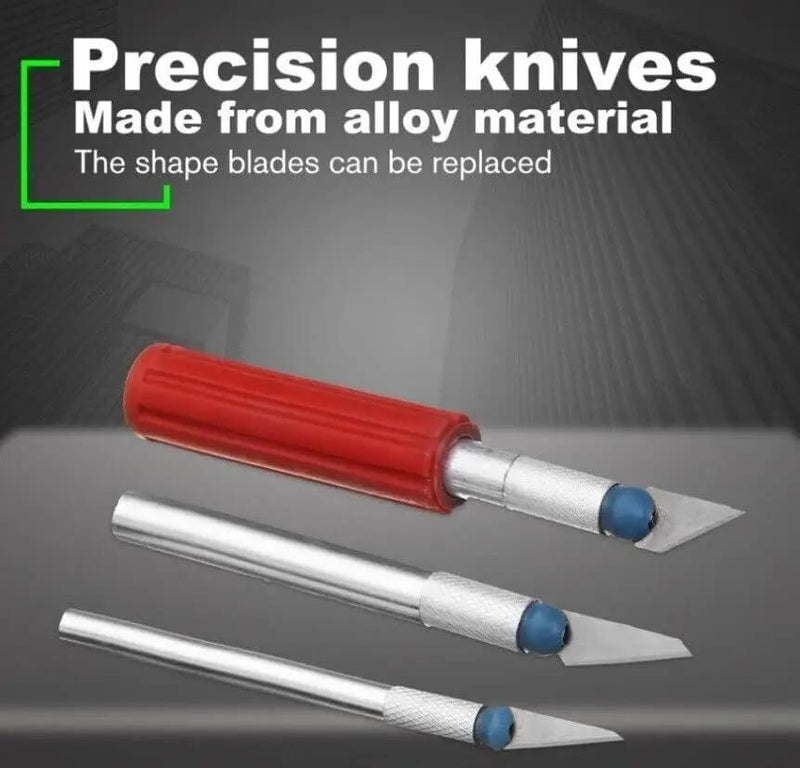 13pcs Hobby Knife Blade Craft Cutter Knife Set With Case Precision knife set by salelink.co.nz