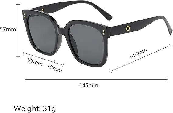 ECOTREK Polarised Square Sunglasses UV400 – Retro Fashion Shades for Women LX06 by ECOTREK
