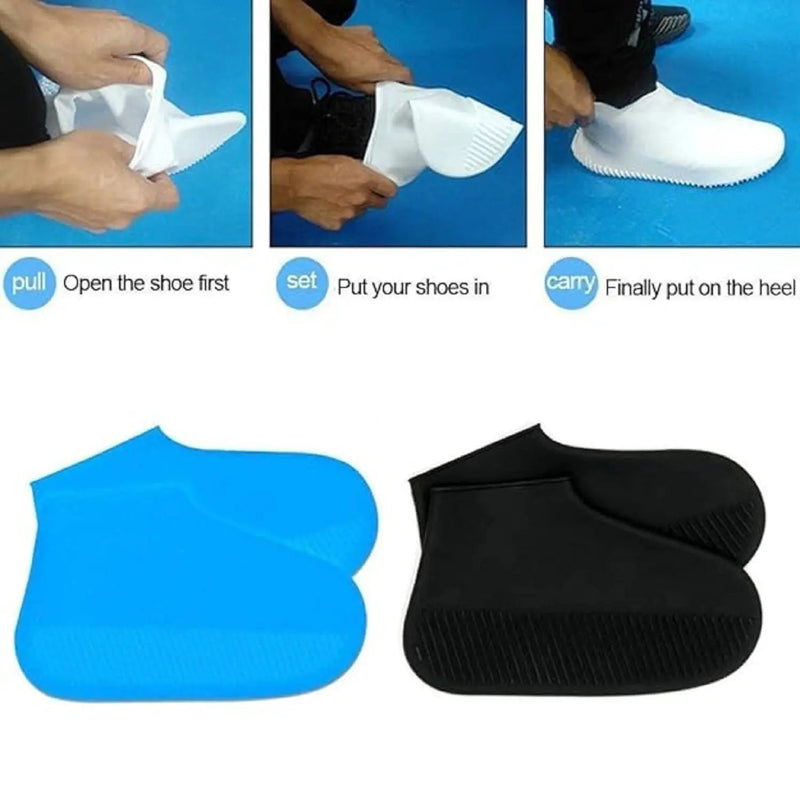 Waterproof Silicone Shoe Covers – Reusable Anti-Slip Rain Boot Protectors (1 Pair) YR6015 by ECOTREK
