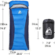 4-Season Adults Envelope Camping Sleeping Bag – Compact & Lightweight DYLF61327 by ECOTREK