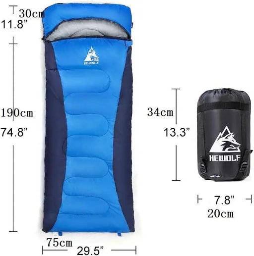 4-Season Adults Envelope Camping Sleeping Bag – Compact & Lightweight DYLF61327 by ECOTREK