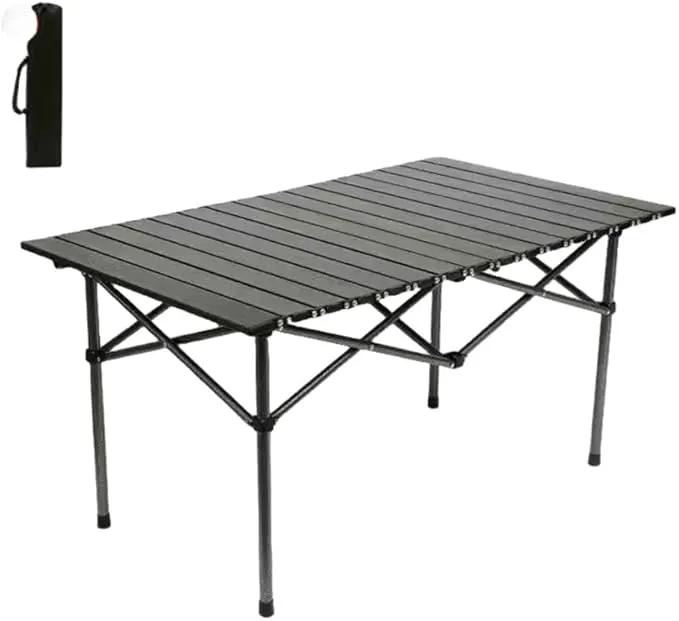 120 cm Portable Folding Camping Table – Roll-Up Outdoor Cooking & Picnic Table ZF74110 by ECOTREK