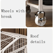 60cm Medium Dog Crate Dog Kennel Dog Kennel Heavy Duty Metal Tube by dealonline.co.nz
