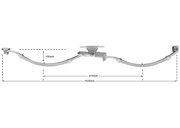 Slipper Eye Type - 2200kg - 45mm wide - Pair with dimensions shown in mm for trailer suspension components