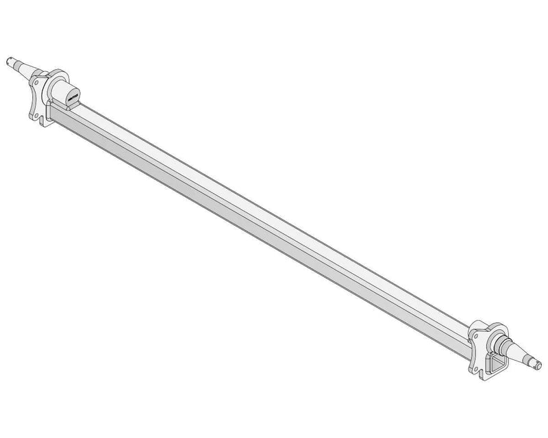 Drop Beam Axle - Disc Braked - 2000kg - Galvanised component showing detailed design and features.