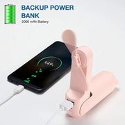 Handheld Mini Fan Portable USB Pocket Fan with Power Bank, Flashlight by salelink.co.nz