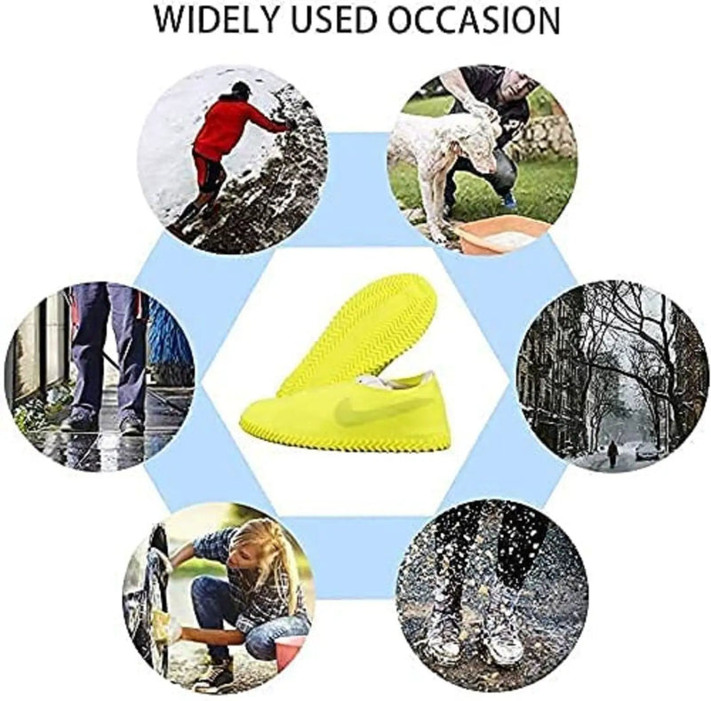 Waterproof Silicone Shoe Covers – Reusable Anti-Slip Rain Boot Protectors (1 Pair) YR6015 by ECOTREK