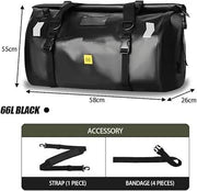 ECOTREK Motorcycle Luggage Waterproof Motorcycle Tail Bag – 40L / 66L Roll-Top PVC Duffle BQF11412 Waterproof Motorcycle Tail Bag – 40L / 66L Roll-Top PVC Duffle BQF11412