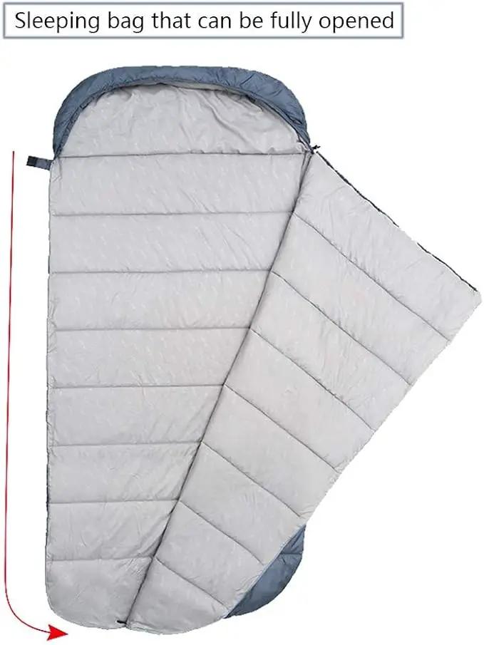 Large Rectangular Sleeping Bag – 230 x 100 cm, Ideal for Camping, Hiking, Picnic & Outdoor Use LCF61636 by ECOTREK