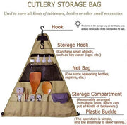 Ecotrek Outdoor Camping Storage Bag – Cutlery Hanging Bag | Picnic Multi-Grid Multipurpose Organiser HS9872 by ECOTREK
