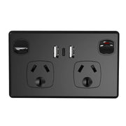 salelink.co.nz Unbranded USB Type C Wall Socket Power Point - Black USB Type C Wall Socket Power Point - Black | Action Outdoors NZ