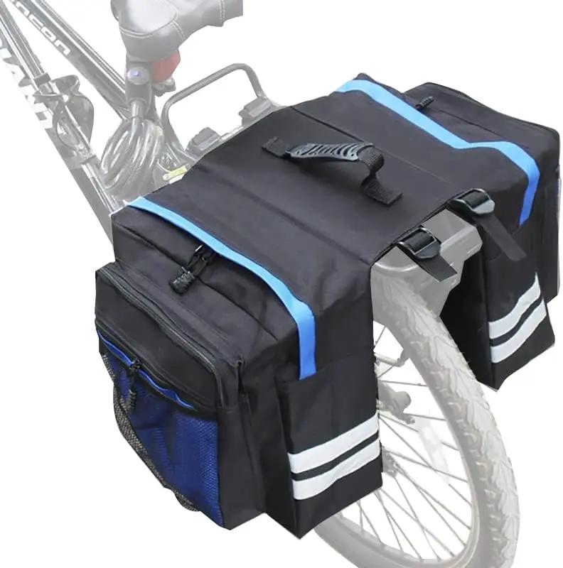 Ecotrek 30L Waterproof Bike Rear Rack Double Pannier Bag with Reflective Trim – Black JS76603 by ECOTREK