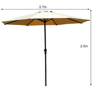 Patio Umbrella 2.7m Patio Garden Sun-Resistant Balcony by dealonline.co.nz