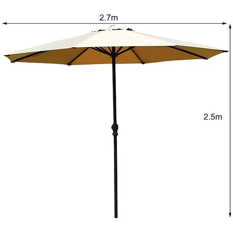 Patio Umbrella 2.7m Patio Garden Sun-Resistant Balcony by dealonline.co.nz