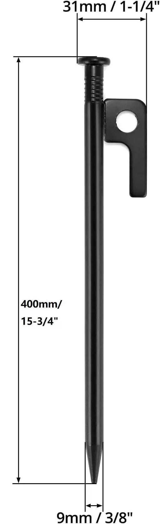 Ecotrek Heavy Duty Tent Pegs – 40cm Steel Camping Stakes for Hard Ground, Beach & Grass JP120512 by ECOTREK