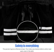 Ecotrek 30L Waterproof Bike Rear Rack Double Pannier Bag with Reflective Trim – Black JS76603 by ECOTREK