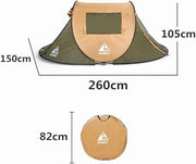 Boat-Shaped Pop-Up Camping Tent Large 260(L) x 150 (W) x 105(H)cm DYLF2712 by ECOTREK