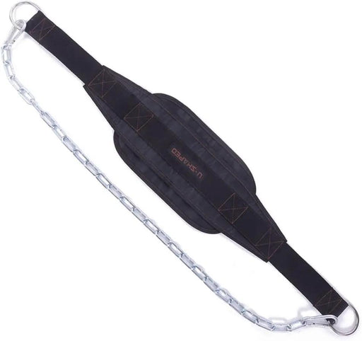 Weighted Chin Up Belt with Chain Dip Belt Powerlifting Strength Training Waist Back Support by salelink.co.nz