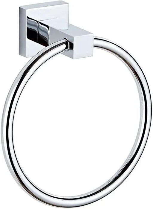 Bathroom Wall Mounted Towel Ring Silver by salelink.co.nz