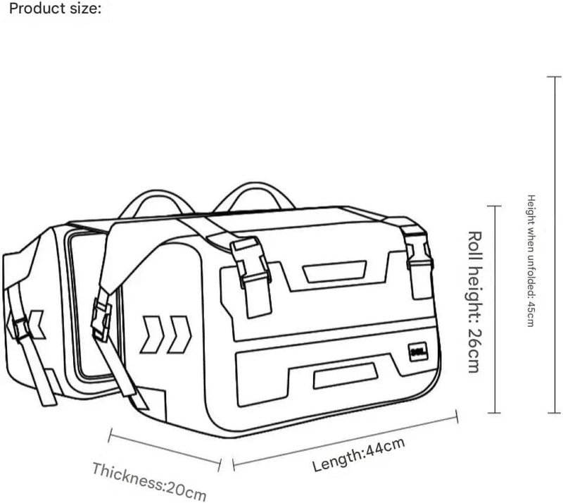 Ecotrek Motorcycle Saddlebags – Double Side Saddle Bag, 60L Waterproof Pannier BQF1308 by ECOTREK
