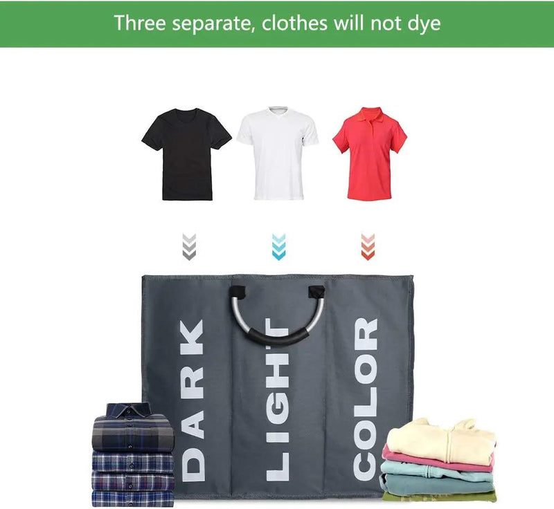 3 Sections Laundry Bag by salelink.co.nz