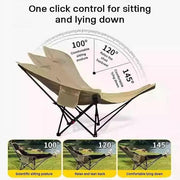 URBAN WAVE Breathable Mesh Reclining Camp Chair with Footrest YQ13510 by ECOTREK