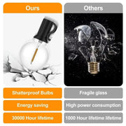SportZone.co.nz Home & Garden > Lighting > Outdoor Lights 30M LED String Lights G40 Warm White | Outdoor Garden Festoon Lights IP44 Waterproo 30M LED String Lights G40 Warm White | Outdoor Garden Festoon Lights IP44 Waterproo