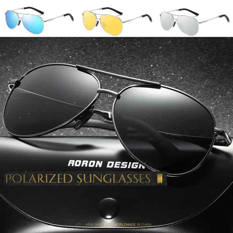 HD Polarized lens Sunglasses Anti-Blue Ray - Silver by dealonline.co.nz