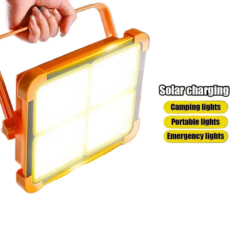 Solar Rechargeable Flood Light 10000mAh IP66 Waterproof Portable Camping & Emergency Light by Habicare