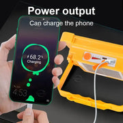 Solar Rechargeable Flood Light 10000mAh IP66 Waterproof Portable Camping & Emergency Light by Habicare