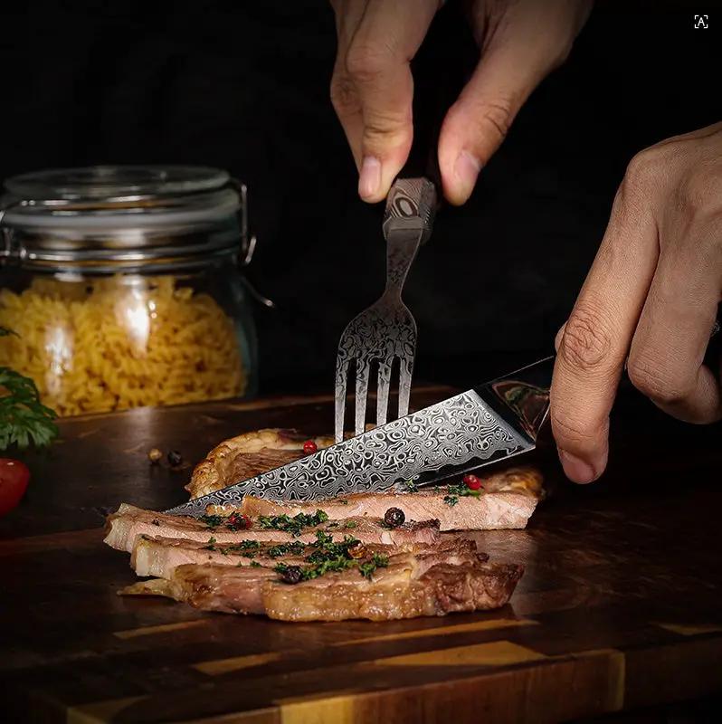 Damascus Steel Household Steak Knife 4piece set by China Dropship