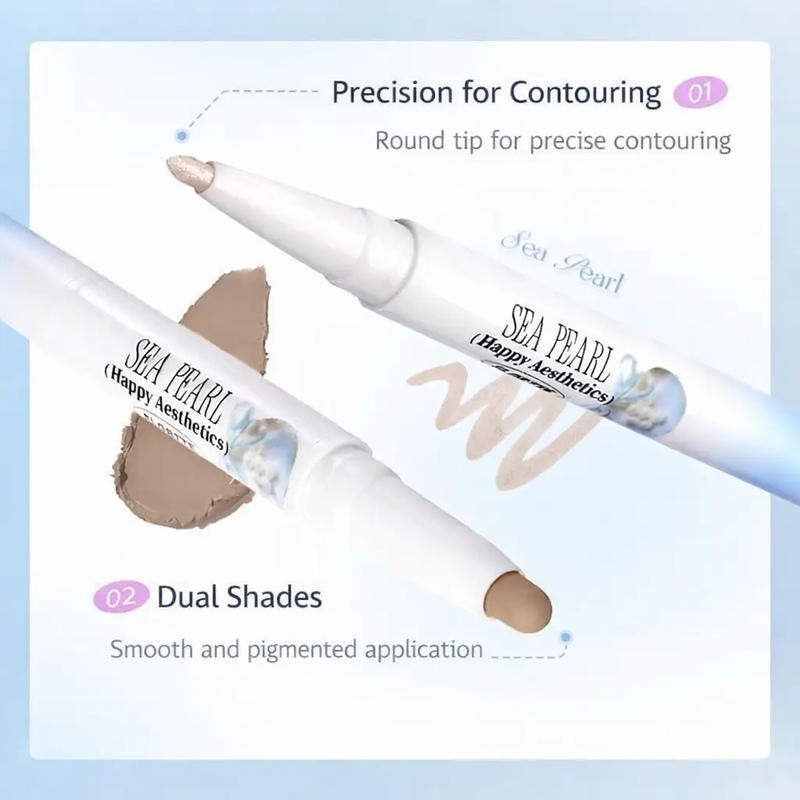 Flortte Glass Sea Collection Dual-Ended Highlight & Contour Pen by Poppy Gifts