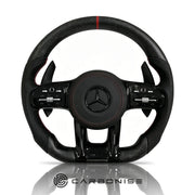 Mercedes-Benz Steering Wheel (Matte Forged Carbon Fiber+Perforated Leather) #53 by CARBONISE