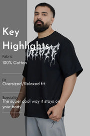 Levitate Oversized T-shirt Black by Fuaark Nz