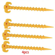 Ecotrek Screw Tent Pegs – 20cm Plastic Spiral Ground Stakes for Camping, Tarp & Outdoor Shelters JP52013 by ECOTREK