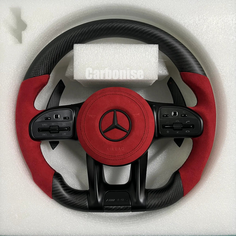 Mercedes-Benz Steering Wheel (Matte Carbon Fiber+Alcantara) #54 by CARBONISE