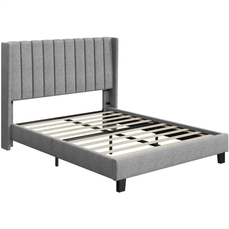 Queen Upholstered Bed Frame by Yaheetech