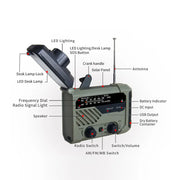 Action Outdoors Limited Multifunction Portable Emergency Radio with Flashlight Multifunction Portable Emergency Radio with Flashlight