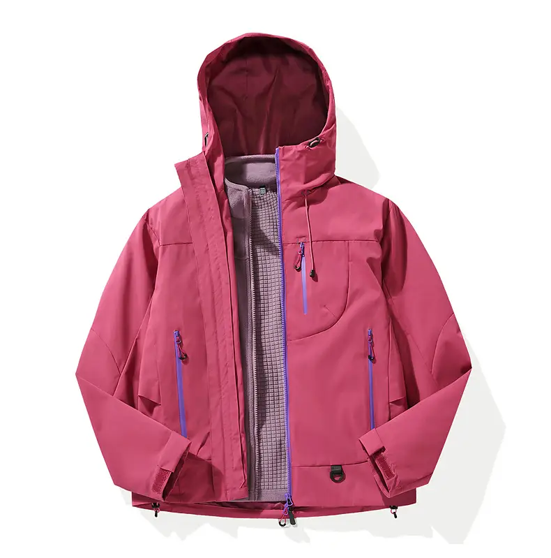 Unisex 3-in-1 Detachable Outdoor Jacket Waterproof Windproof Mountain Coat by dealonline.co.nz